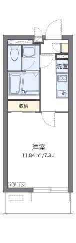 クレイノ善進本町(1K/2階)の間取り写真
