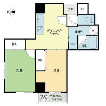 ライオンズマンション小石川第3(2DK/2階)の間取り写真