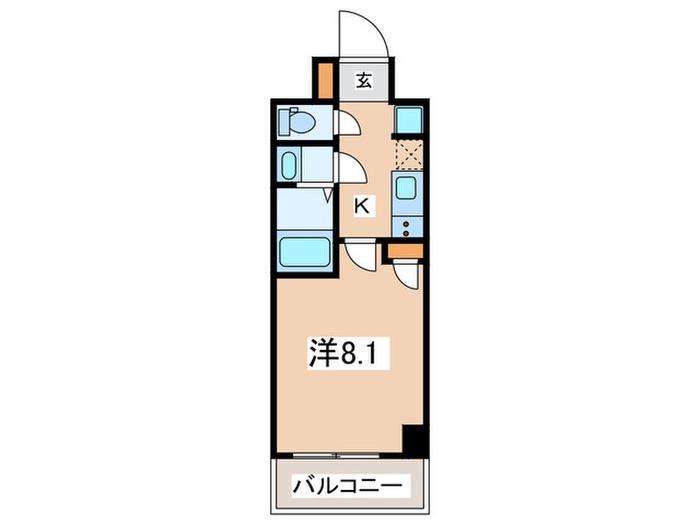 マデリア町田(1K/5階)の間取り写真