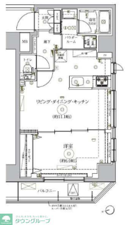 RELUXIA CITY東向島(1LDK/5階)の間取り写真