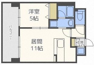 マストライフ知事公館(1LDK/10階)の間取り写真