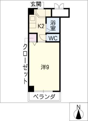 QUEENCITYHISINO(1K/3階)の間取り写真