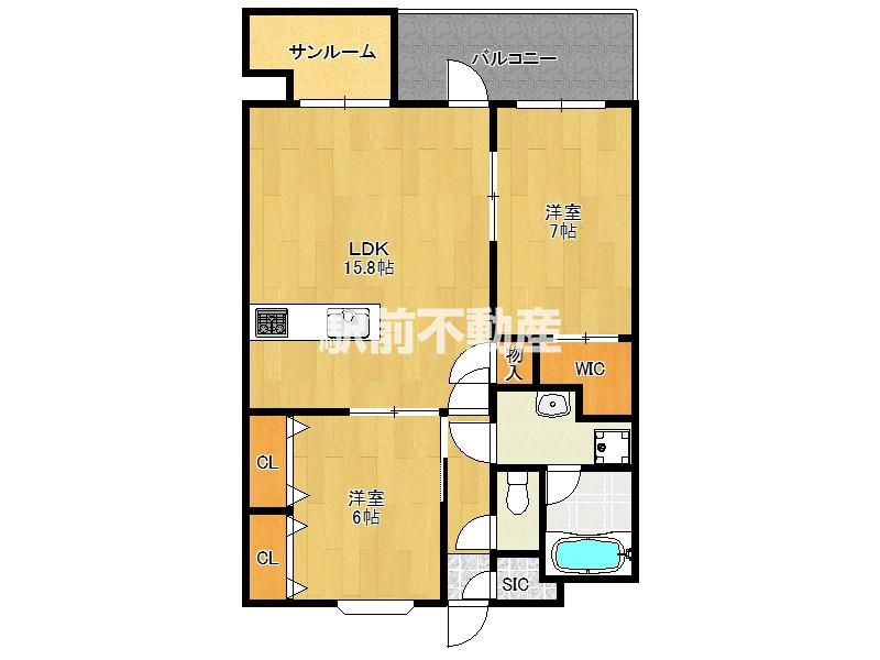 SAN・MEILL(2LDK/1階)の間取り写真