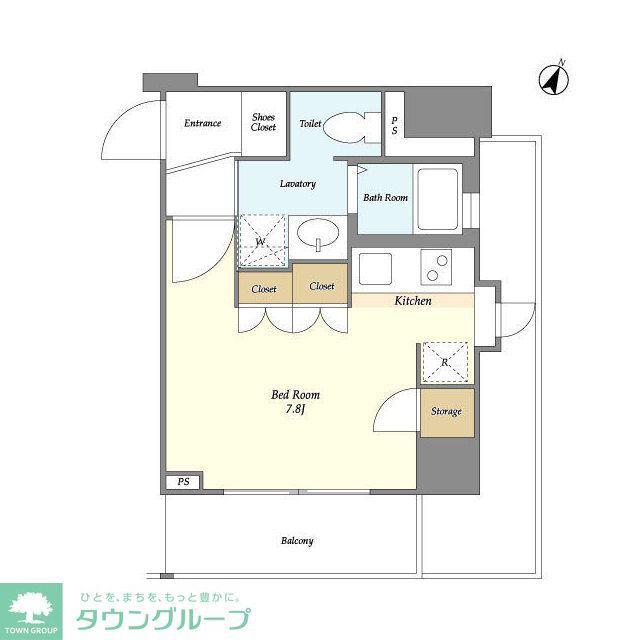 BPRレジデンス蕨(ワンルーム/3階)の間取り写真