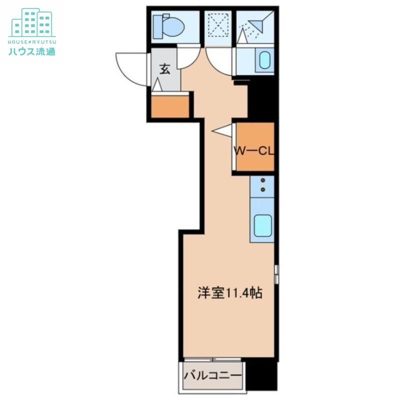 シーフロント(ワンルーム/3階)の間取り写真