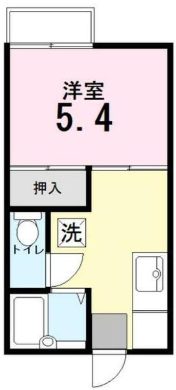 錦町ハイツ(1K/2階)の間取り写真