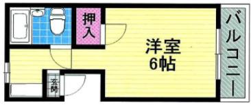 LIBRA大東(1K/1階)の間取り写真