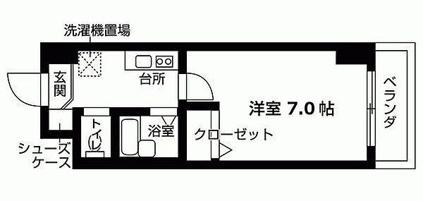 NASIC中山(1K/5階)の間取り写真