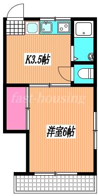  富士コーポ (1K/2階)の間取り写真