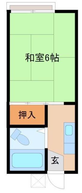 コーポエイト(1K/2階)の間取り写真
