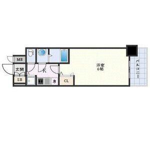 プレサンス新大阪ヴィガ(1K/6階)の間取り写真