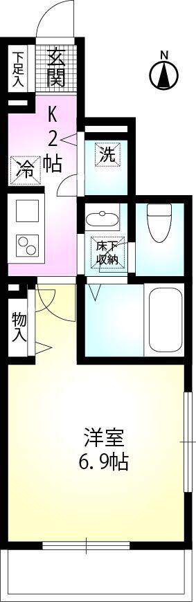 メゾン南町田(1K/1階)の間取り写真