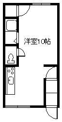 オリス芦別L(ワンルーム/2階)の間取り写真