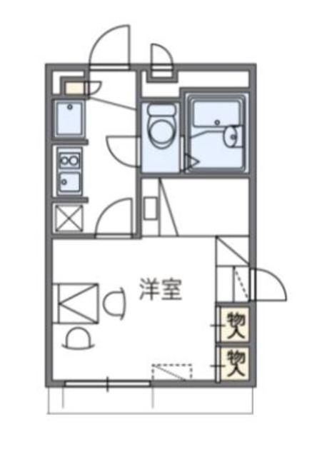 レオパレスみかけ(1K/2階)の間取り写真