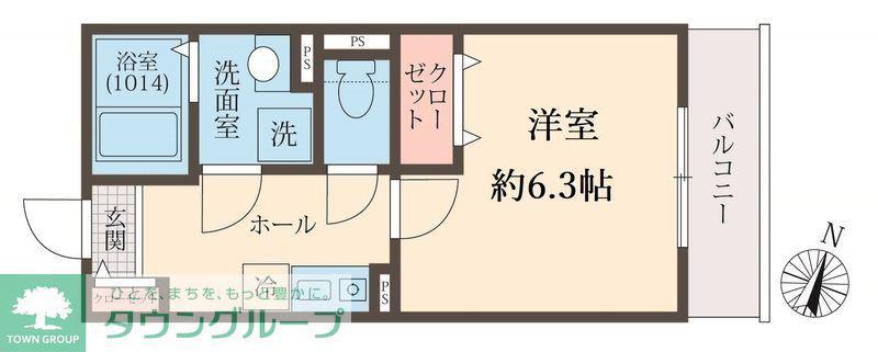 メグリオ柏の葉(1K/3階)の間取り写真