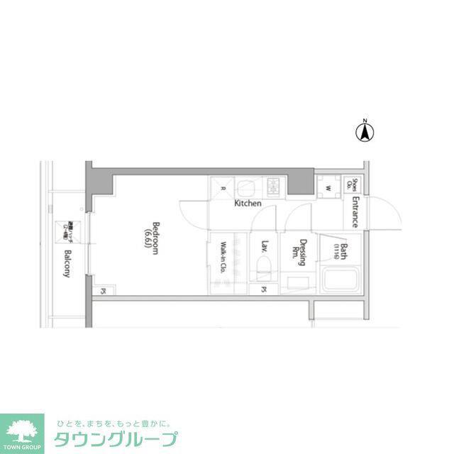 ラティエラ大森(1K/4階)の間取り写真