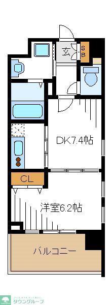 アバンセ(1DK/2階)の間取り写真