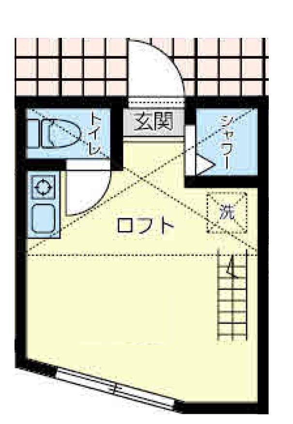 ユナイト日吉カッサーノ(ワンルーム/1階)の間取り写真