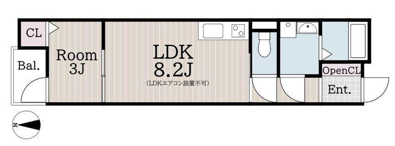 リブレメゾン豊里I(1LDK/3階)の間取り写真