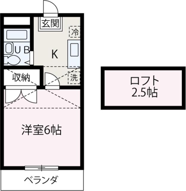 アルツトH.S.III(1K/1階)の間取り写真