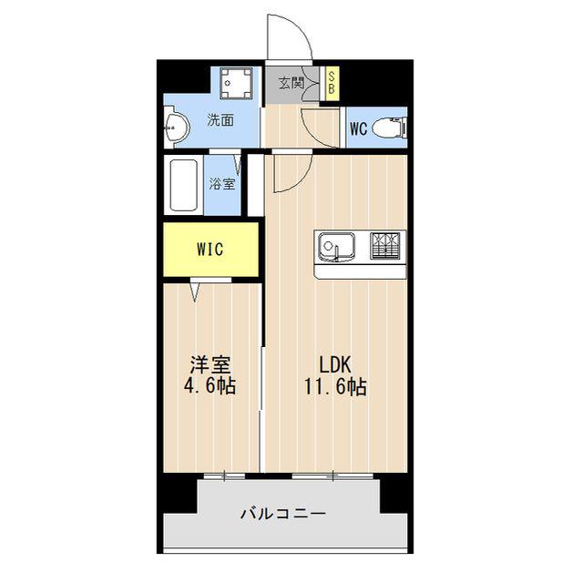 LIBTH菊陽227(1LDK/5階)の間取り写真