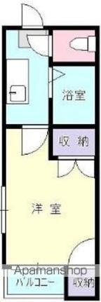 セラビ館(ワンルーム/1階)の間取り写真