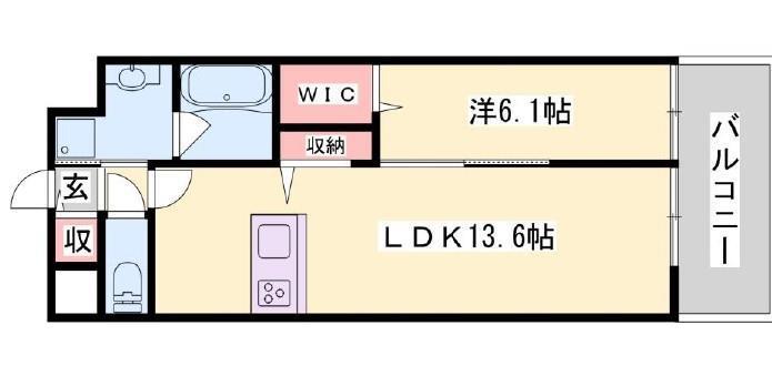 OAFLAT上野田(1LDK/1階)の間取り写真
