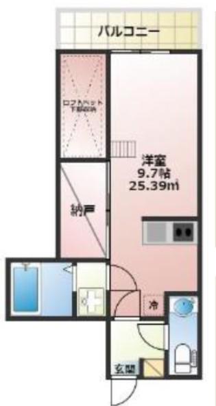 ベストステージ新狭山I(ワンルーム/1階)の間取り写真