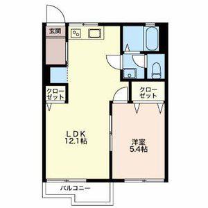 フレグランスエヌズ(1LDK/2階)の間取り写真