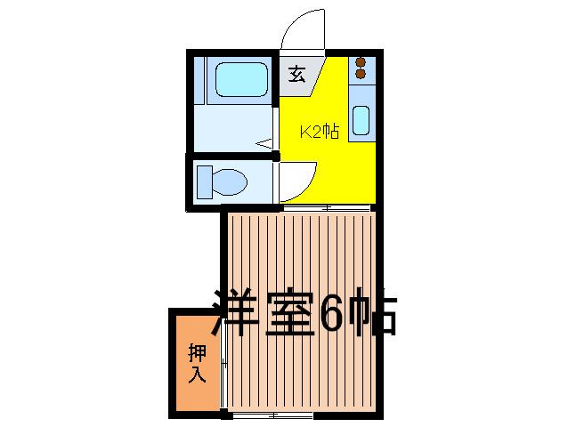 コーポ関谷(1K/1階)の間取り写真