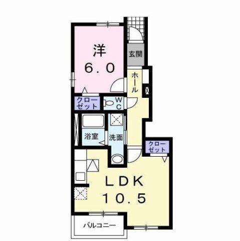 ヴィラ エクセレント(1LDK/1階)の間取り写真