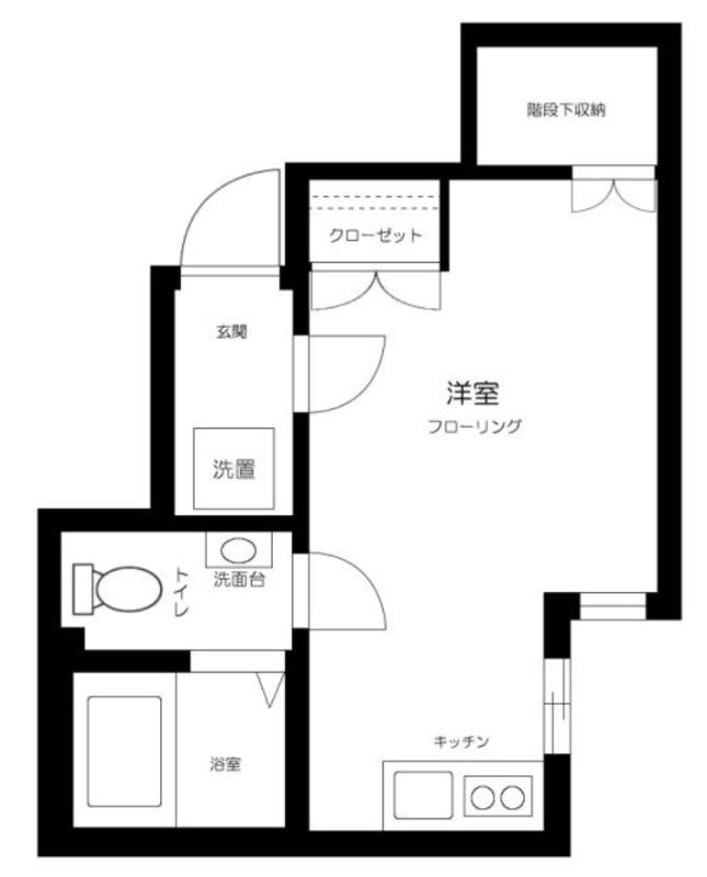 カーサディア蒲田(ワンルーム/1階)の間取り写真