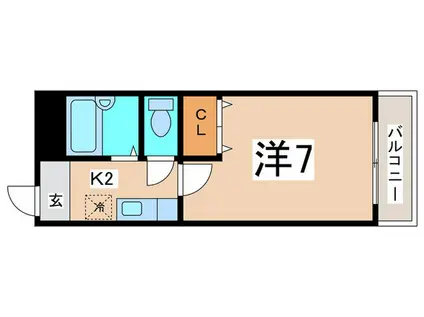 福美ハイツ2(1K/3階)の間取り写真