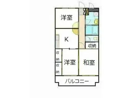 ヴァンヴェール・スドメゾン(3K/1階)の間取り写真