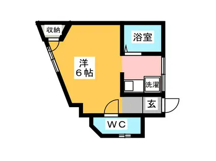 CHIGUSA(ワンルーム/1階)の間取り写真