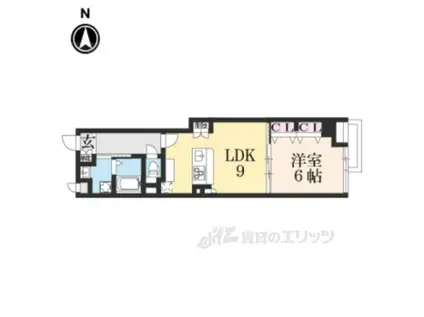 CASA RYOKO2(1LDK/3階)の間取り写真
