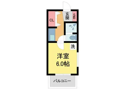 メゾン甲子園イースト(1K/5階)の間取り写真