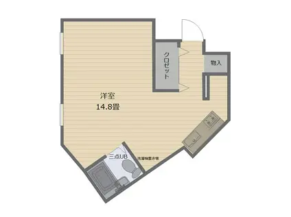 原田アパート(ワンルーム/1階)の間取り写真