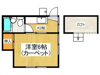 山崎コーポ(1K/1階)の間取り写真