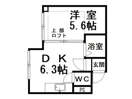 LPハウス松浦(1DK/3階)の間取り写真