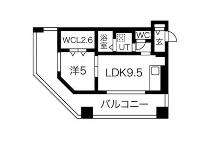 ラフレ28(1LDK/8階)の間取り写真