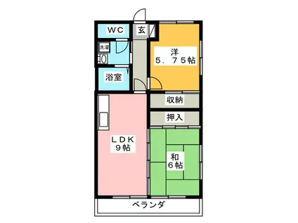 加藤第三マンション(2LDK/3階)の間取り写真