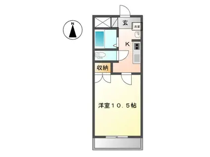 インプレス錦(1K/2階)の間取り写真