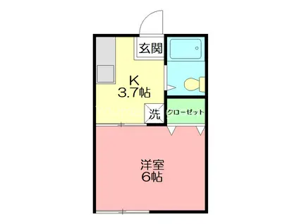 サンシャインホームコジマ(1K/1階)の間取り写真