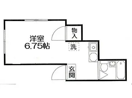 アビタシオン下井草(ワンルーム/1階)の間取り写真