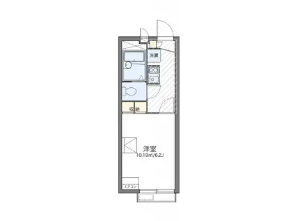 レオパレスユイカーナ(1K/2階)の間取り写真