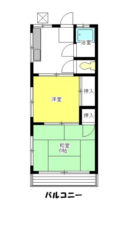 晴美荘 2階階 間取り
