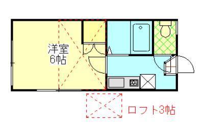 レオパレス楢山登町(1K/1階)の間取り写真