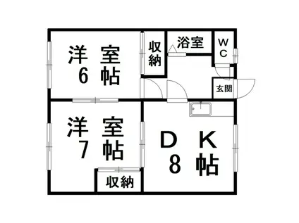 榎本マンション(2DK/2階)の間取り写真