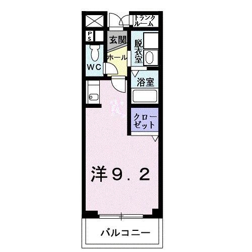 ファウンダー オブ ティー(ワンルーム/3階)の間取り写真